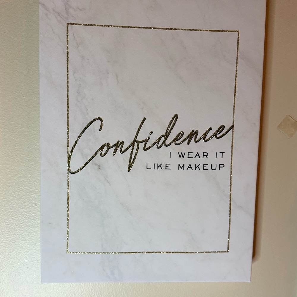 Confidence Wall Art with Gold Accents